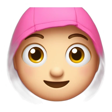 Cute Pink backpack with eyes and smile sticker