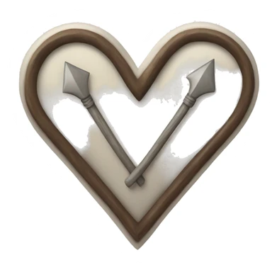 white arrowed heart sticker