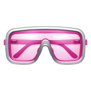 square protective glasses with bright pink lenses, industrial safety eyewear sticker