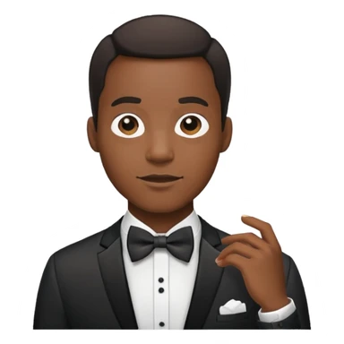 Black guy with bow tie  sticker