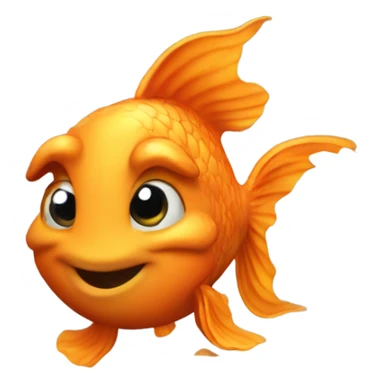 A goldfish climbing an oak tree in winter  sticker