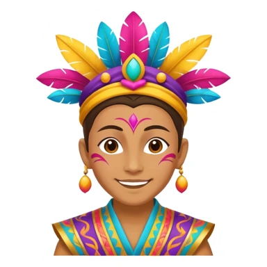 Uma pessoa zen  de carnaval fantasiado sticker
