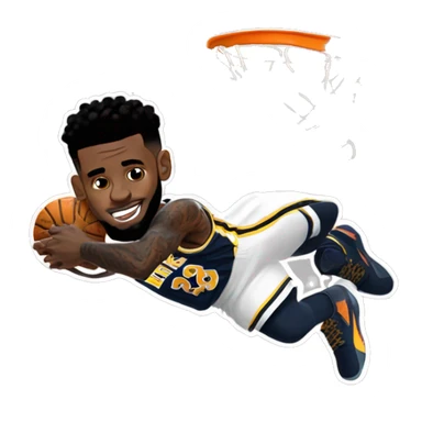 Lebron james dunking on Ja morant sticker