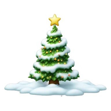 Aesthetic Christmas tree with snow on it sticker