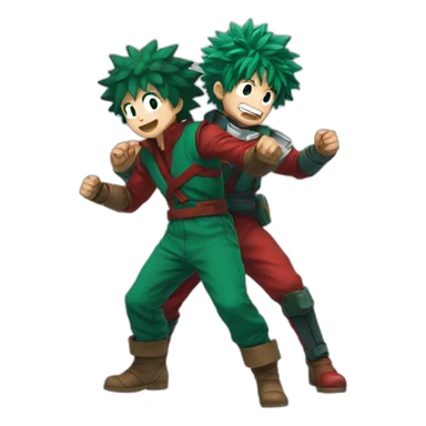 deku et shoto s'embrassent sticker