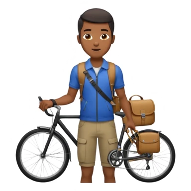 Urban Bike Courier black man  sticker