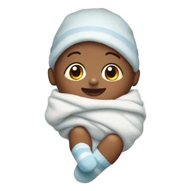 Newborn in socks sticker