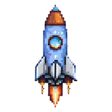rocket ship sticker