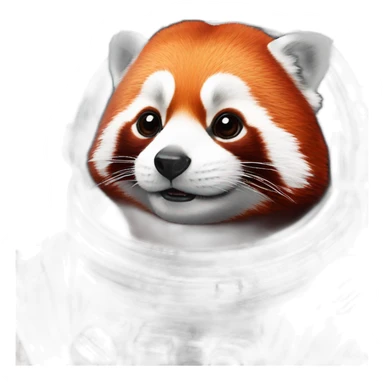 red panda astronaut sticker