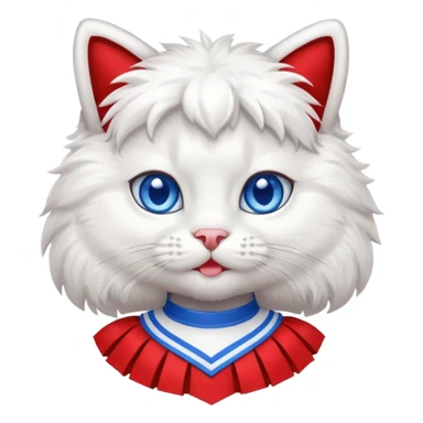 cheerleader cat with pom pom sticker