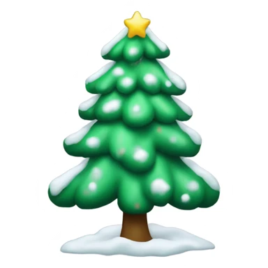 christmas tree with snow sticker