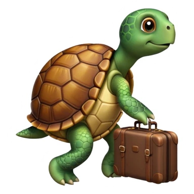 Turtle with luggage  sticker