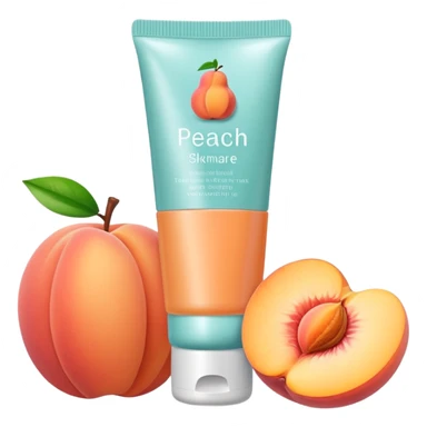 peach skincare tube sticker
