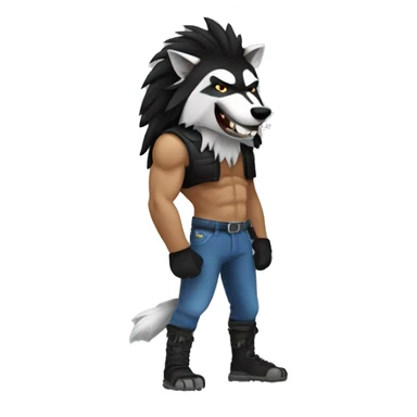 Lobo musculoso  sticker