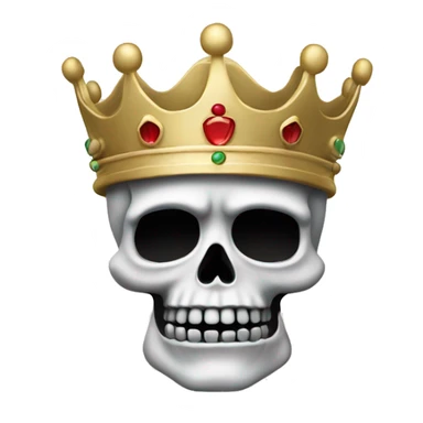 Totenkopf mit Krone sticker