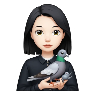 phoebe bridgers holding a pigeon sticker