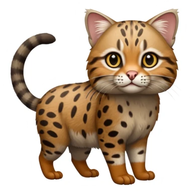 Realistic wild natural Pallas-cat-ocicat-ocelot-Rusty-spotted-cat-fusion-hybrid-animal-creature, full body sticker