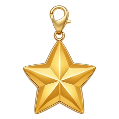 golden star charm-shaped trinket, gold pendant sticker