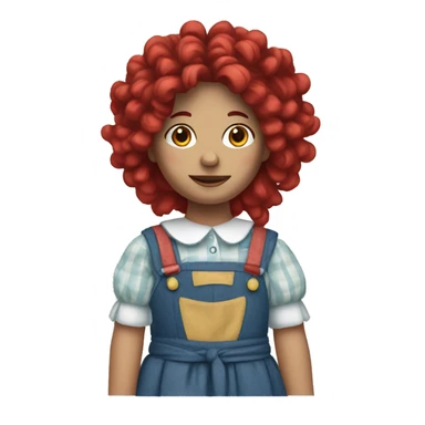 raggedy anne doll sticker
