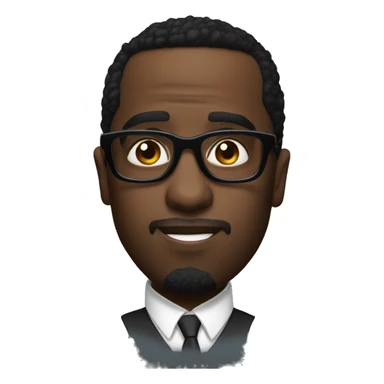 P diddy with glasses sticker