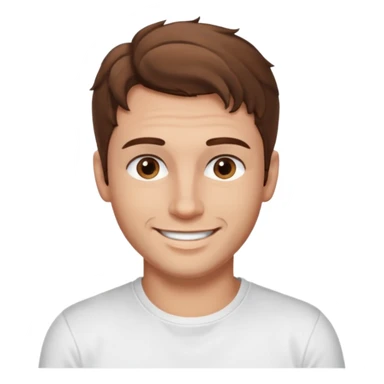 Kjekk mann (lys i huden) som har pynta seg.  fargen på håret er brunt og HAN har midtskille og litt søte krøller . Litt øyevipper men ikke mye og litt mørke brun. Skal se HOT Å SEXY UT smile mer!!! Ca 20 år gammel. HVIT T-SKJORTE sticker