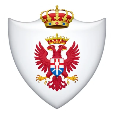 Make an emoji use the serbian flag but put into the flag the actual logo of republika srpska in it sticker