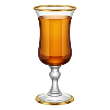 Turkish tea glass in “ince belli bardak” with the stand sticker