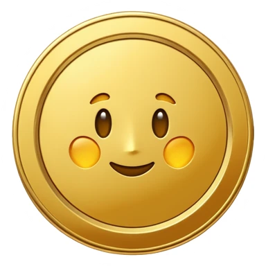 Single gold coin sticker