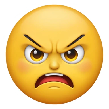 Regular emoji but a bit in ai style but VERY SIMPLE and it looks angry sticker