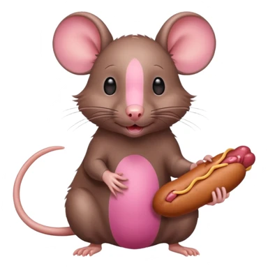 Rat with a wiener sticker