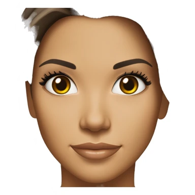 3/4 face, contrasted, shadow, light, Eva Longoria expression, standing from a distance, thin nose, brunette woman, hazel eyes, long eyelashes, dark shoulder shaded hair, white t-shirt, jeans, white sneakers sticker