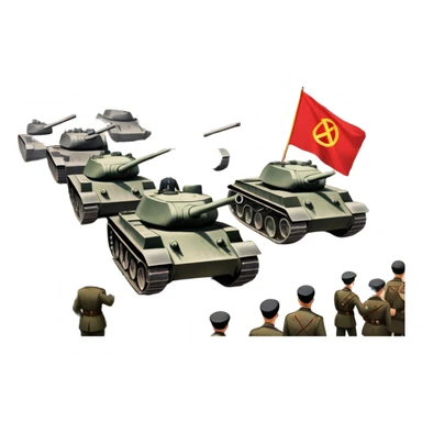 East German protest scene, 17. Juni 1953, people with protest signs saying 'Wir sind das Volk', DDR flag, Berlin Wall, Soviet tanks in background, tense mood sticker