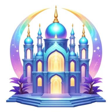 Epic divine legendary celestial complex detailed iridescent aesthetic-scenery-Decorationsm sticker