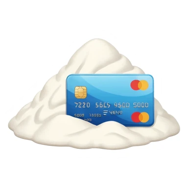 white flour with creditcard sticker