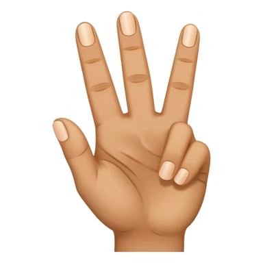 hand with thumb , index finger and middle finger up and the other 2 fingers down  sticker