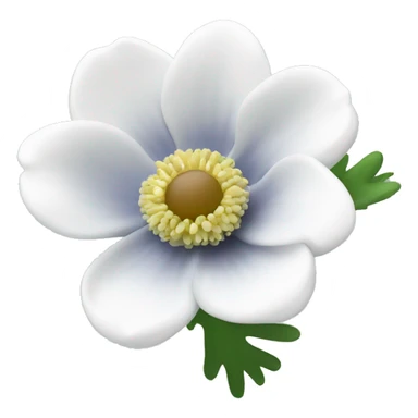White anemone  sticker