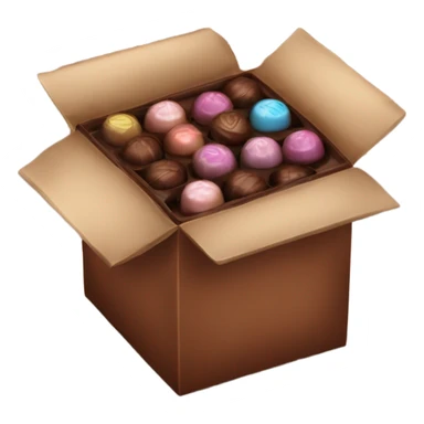 box of chocolate bonbons sticker