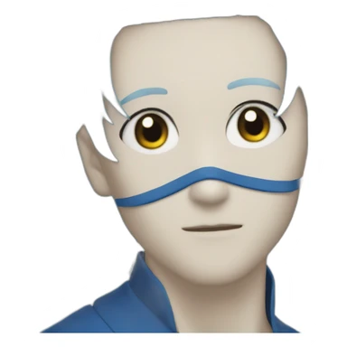 Satoru Gojo with blue hairs Anand his eyes mask sticker