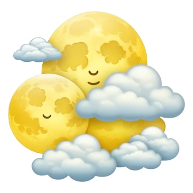 Yellow Moonlight and clouds with beautiful finish  sticker