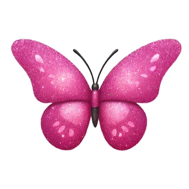 Pink Glitter butterfly sticker