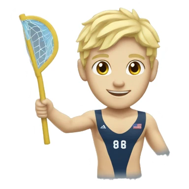 summer olympics waterpolo blonde boy sticker