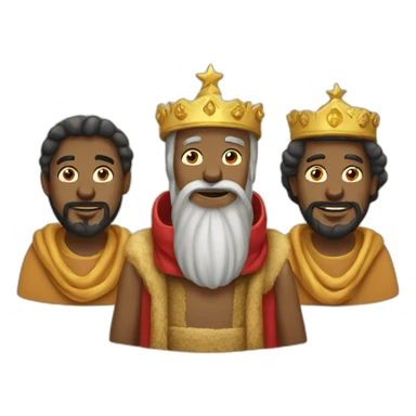 three wise men christmas sticker