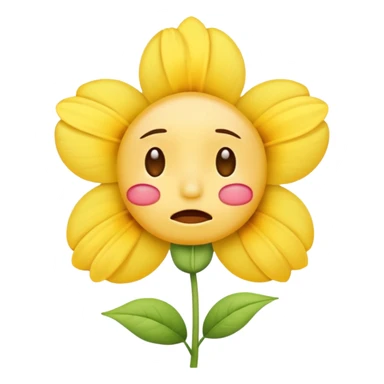 crying emojy offering flower sticker