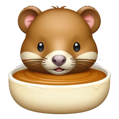 Una nutria haciéndose skincare  sticker