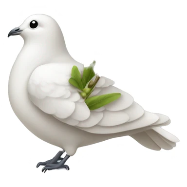 A white dove with an olive branch sticker