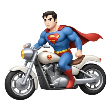 Superman with motorcycle sticker