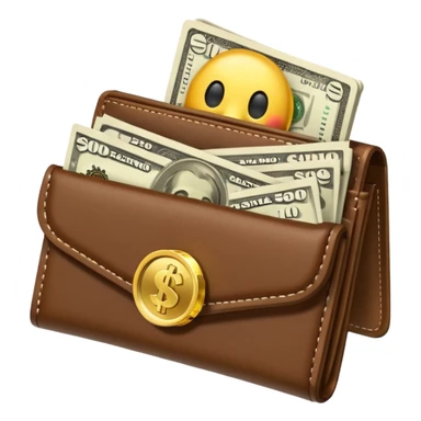 Aviator money emoji, wallet full of cash, casino vibe, premium 3D emoji style, clean, no background
 sticker