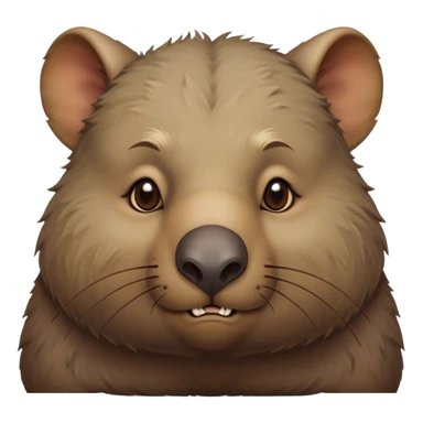 Cinematic Noble Wombat Portrait Emoji, Poised and regal, with a stout, muscular build and a dense, shaggy fur of earthy brown, deep-set soulful eyes with a hint of gruff wisdom, Simplified yet sharp and sophisticated features, highly detailed, glowing with a warm, dignified glow, high shine, intelligent and sturdy, stylized with an air of bushland majesty, focused and attentive, soft glowing outline, capturing the essence of a watchful and confident burrower, so majestic it feels as though it could plod out of the screen with effortless authority! sticker