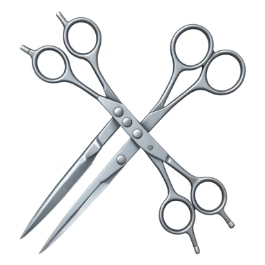 a pair of barber scissors sticker