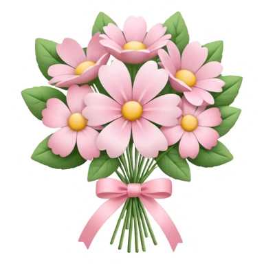 pastel pink flower bouquet sticker